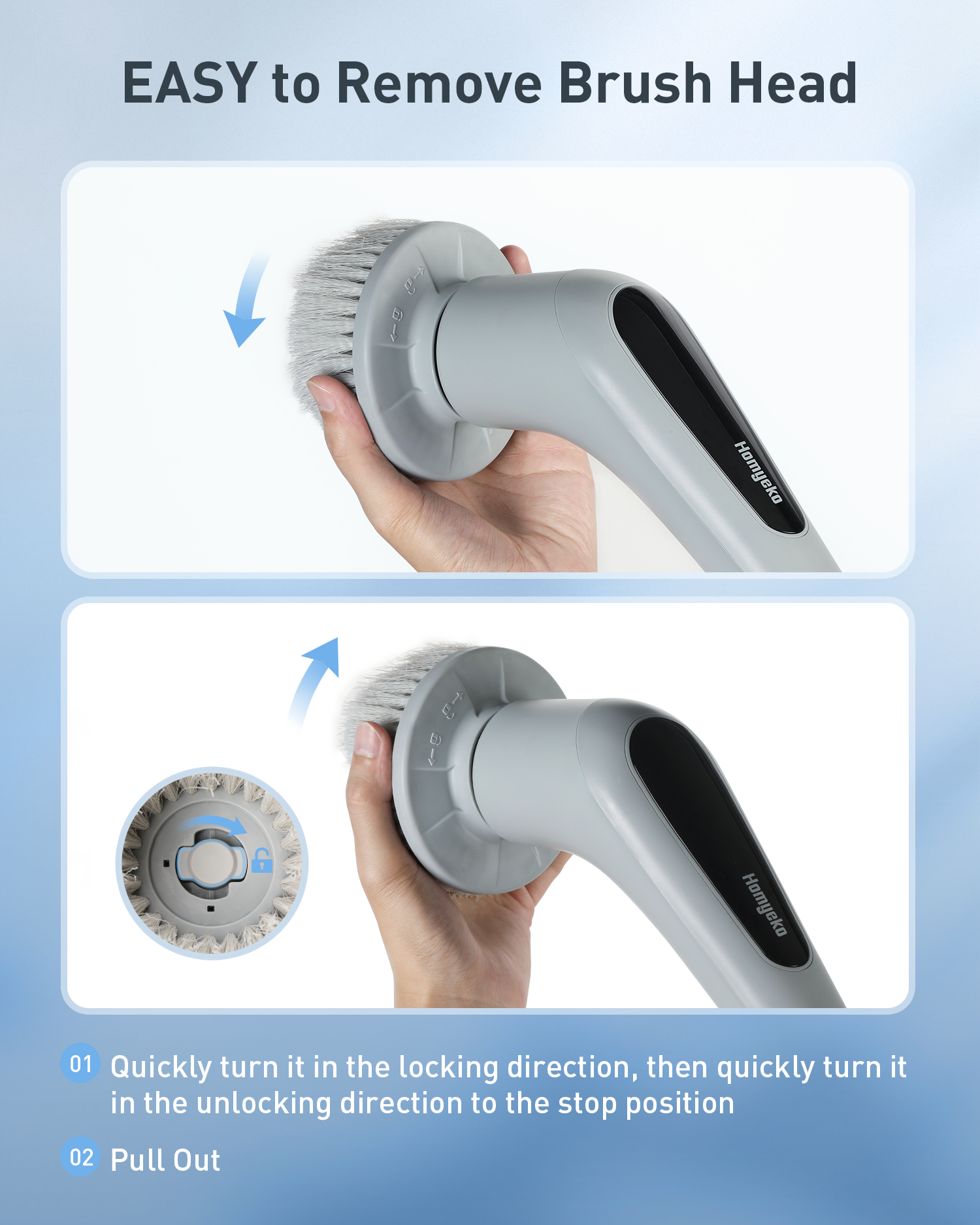 Electric Spin Scrubber - Electric Cleaning Brush, Power Shower Scrubbers  Portab
